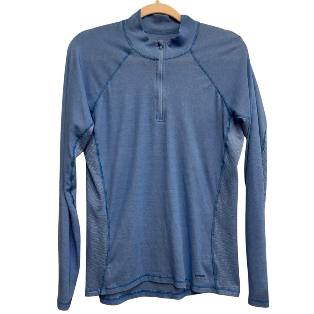 Patagonia‎ Women's XL Blue Capilene Quarter Zip Base Layer Performance Pullover